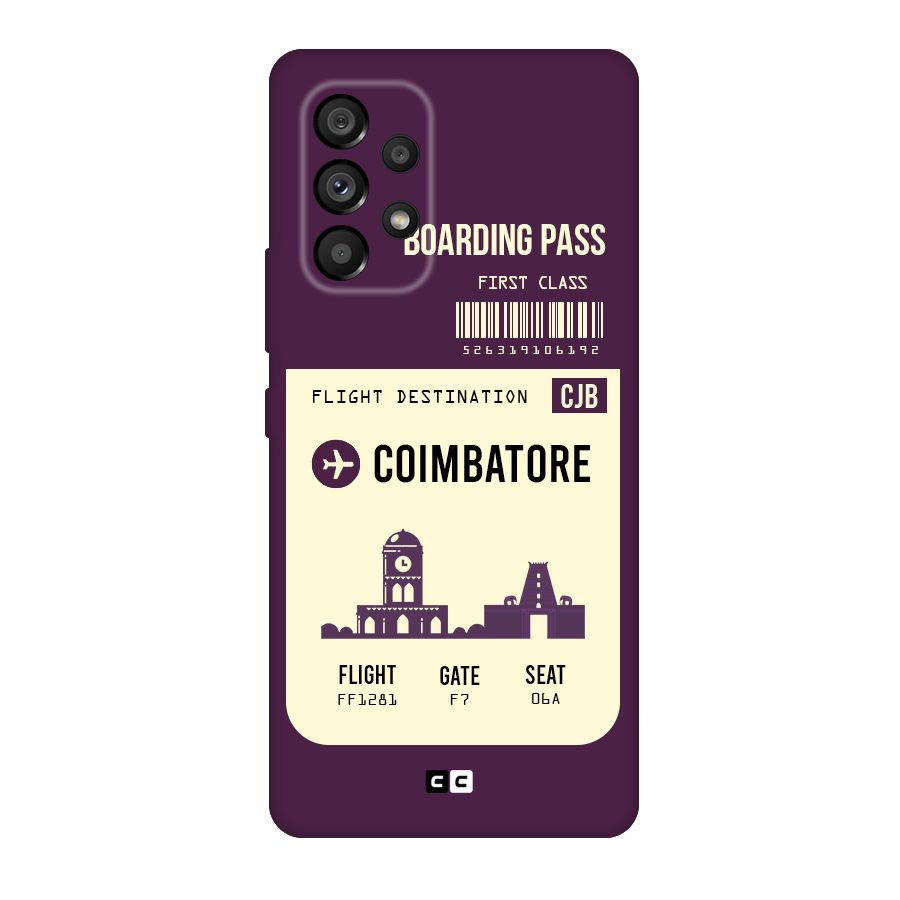 Coimbatore Boarding Pass Original Polycarbonate Back Case for Galaxy A53 5G