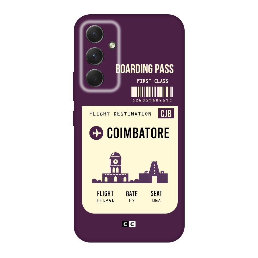 Coimbatore Boarding Pass Original Polycarbonate Back Case for Galaxy A54