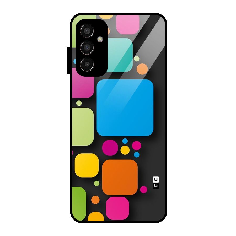 Color Boxes Abstract Glass Back Case for Galaxy F13