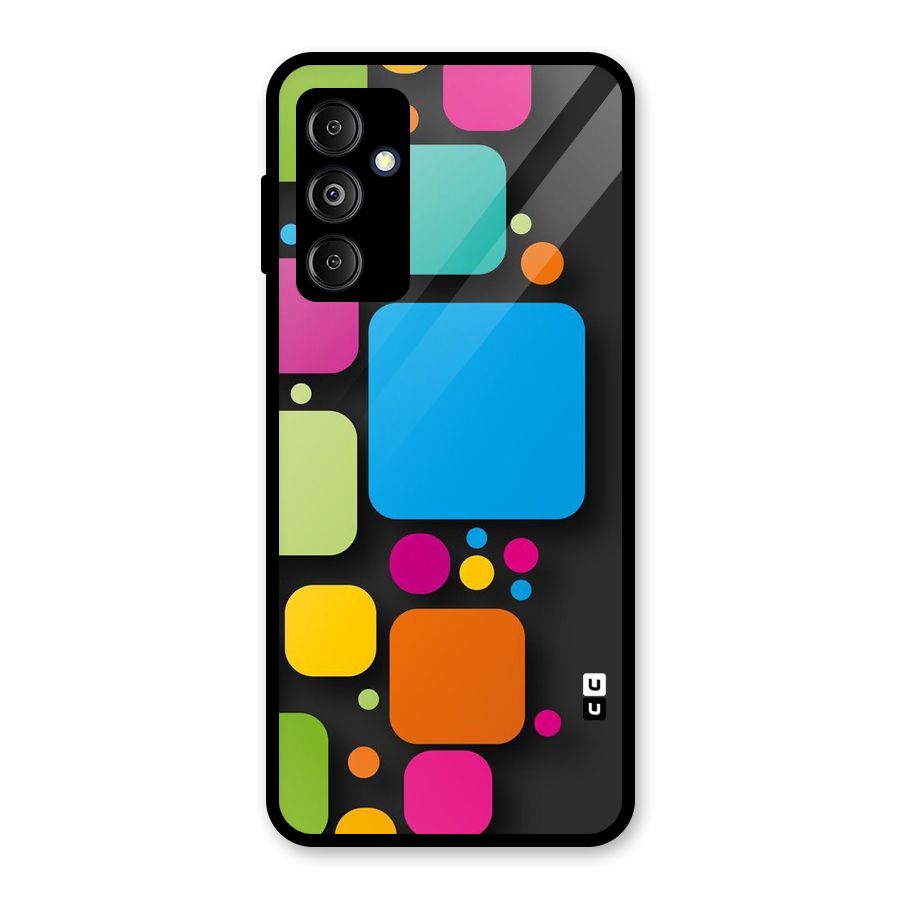 Color Boxes Abstract Glass Back Case for Galaxy M14 5G