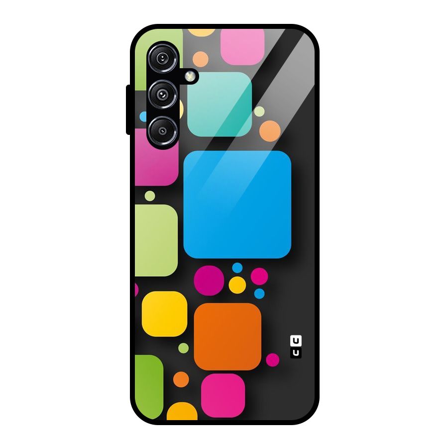 Color Boxes Abstract Glass Back Case for Galaxy M34 5G