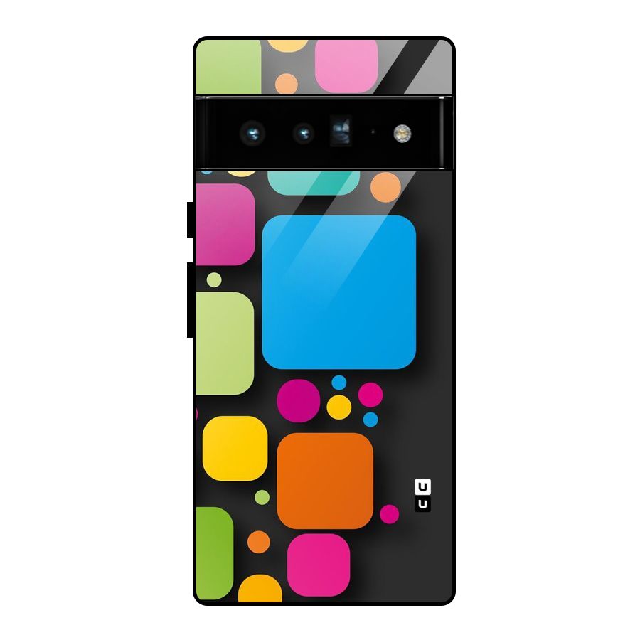 Color Boxes Abstract Glass Back Case for Google Pixel 6 Pro