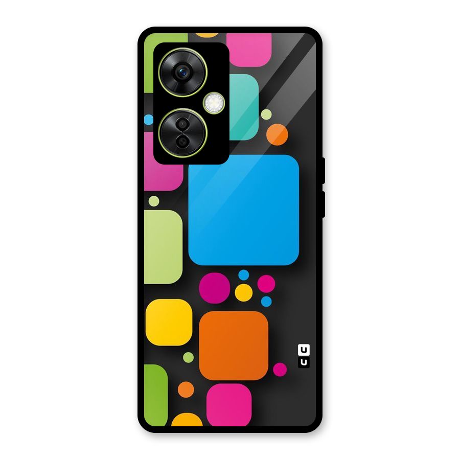 Color Boxes Abstract Glass Back Case for OnePlus Nord CE 3 Lite