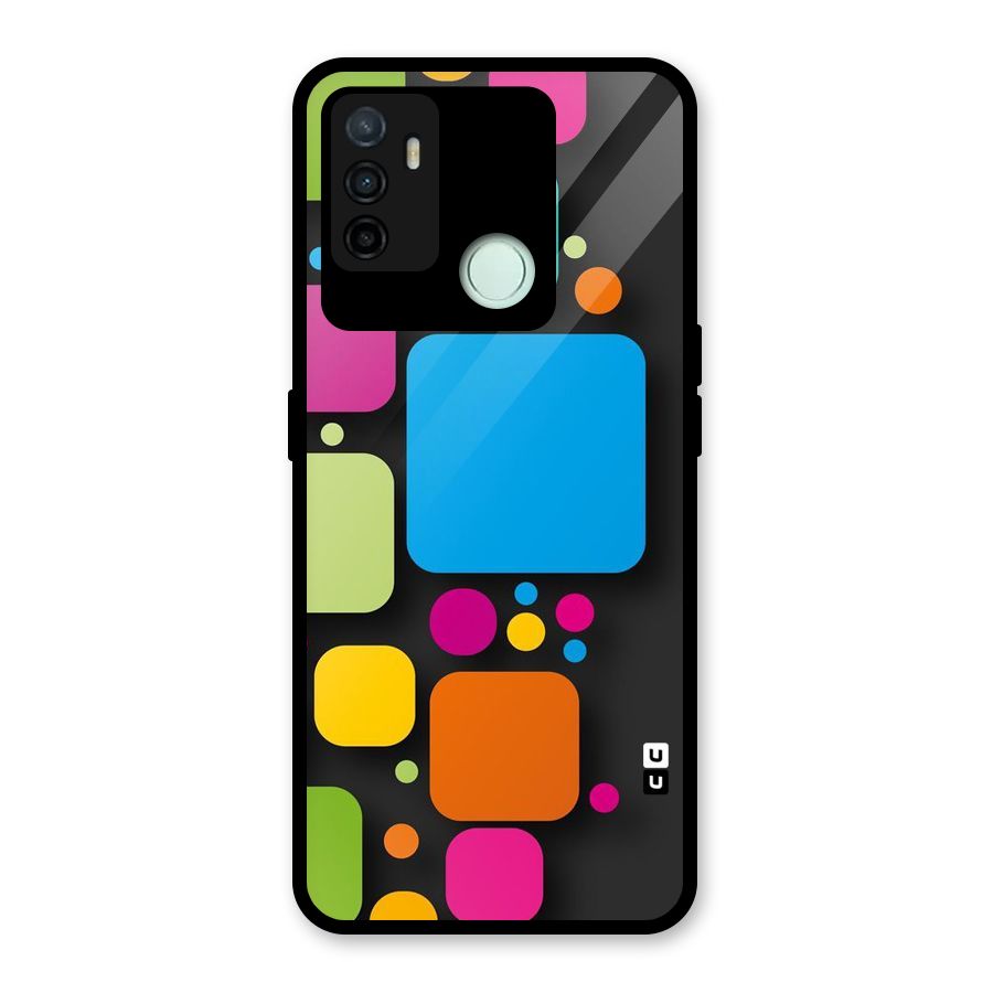 Color Boxes Abstract Glass Back Case for Oppo A53