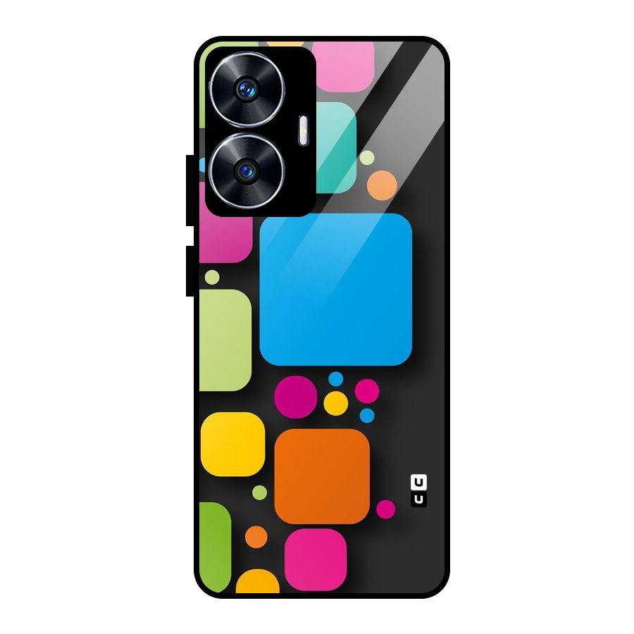 Color Boxes Abstract Glass Back Case for Realme Narzo N55
