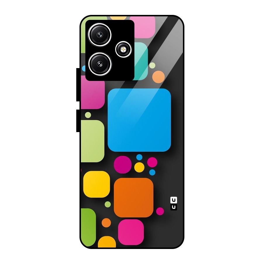 Color Boxes Abstract Glass Back Case for Redmi 12 5G
