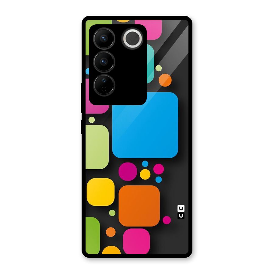 Color Boxes Abstract Glass Back Case for Vivo V27