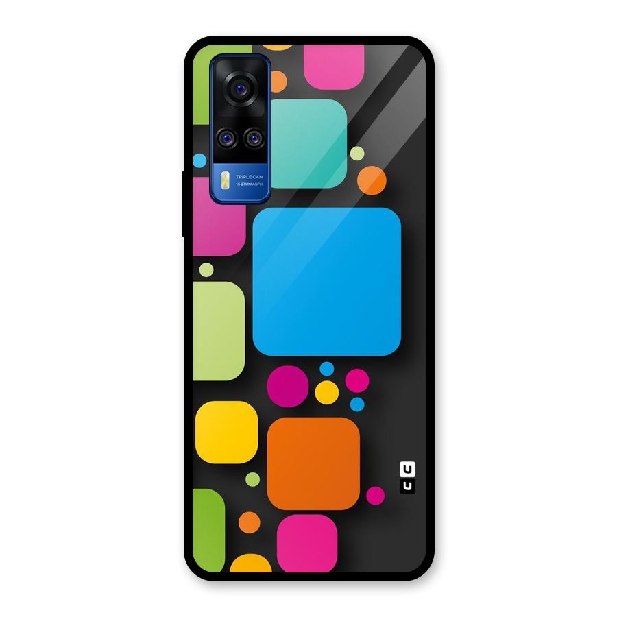 Color Boxes Abstract Glass Back Case for Vivo Y31