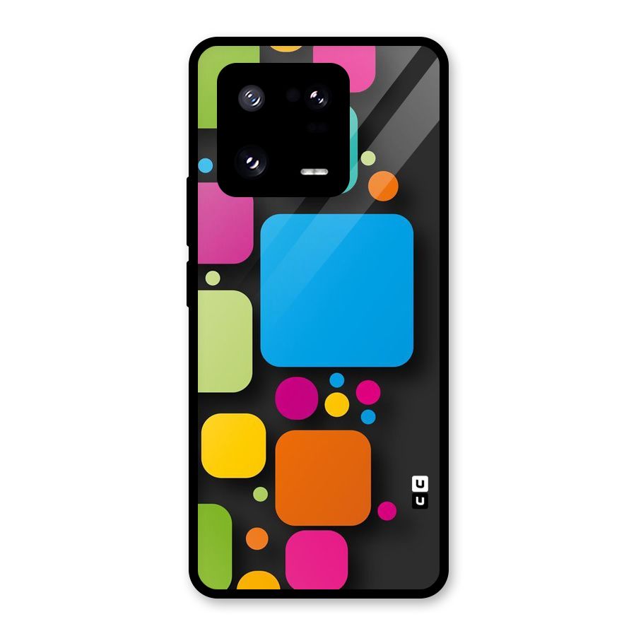Color Boxes Abstract Glass Back Case for Xiaomi 13 Pro