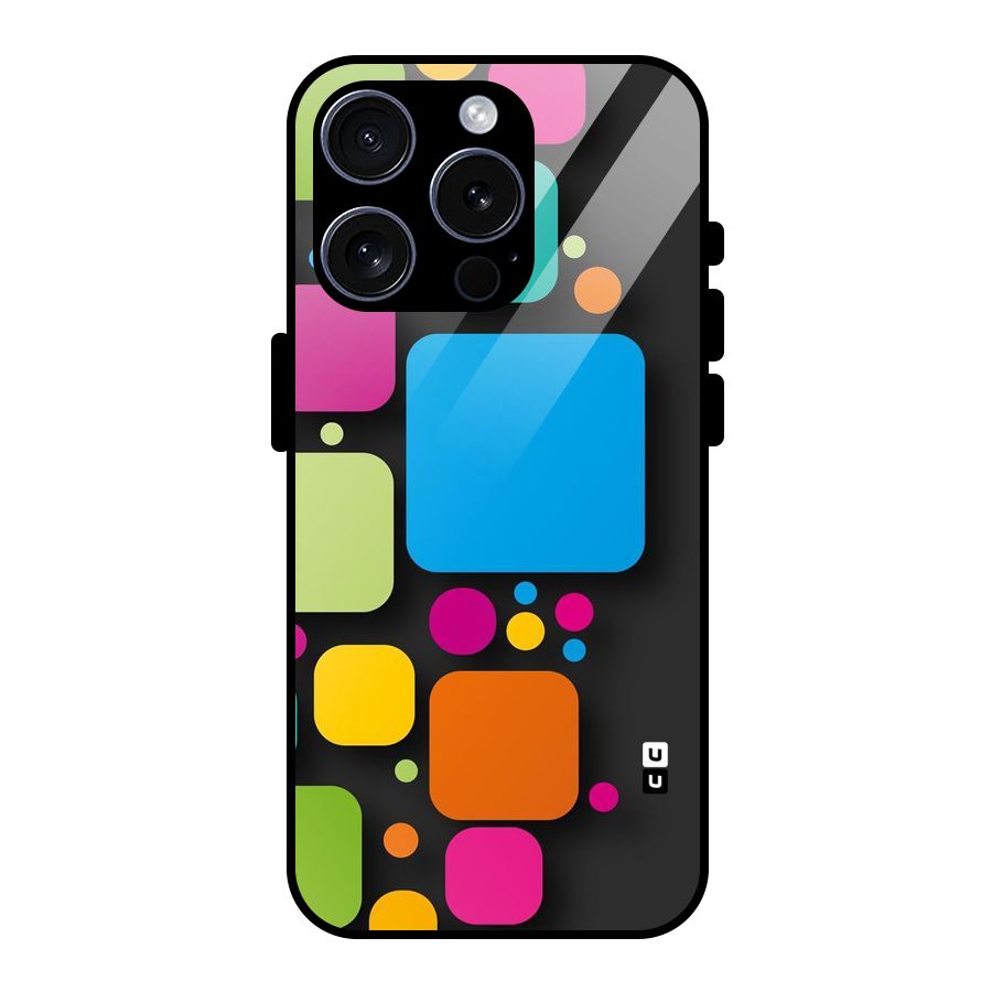 Color Boxes Abstract Glass Back Case for iPhone 15 Pro