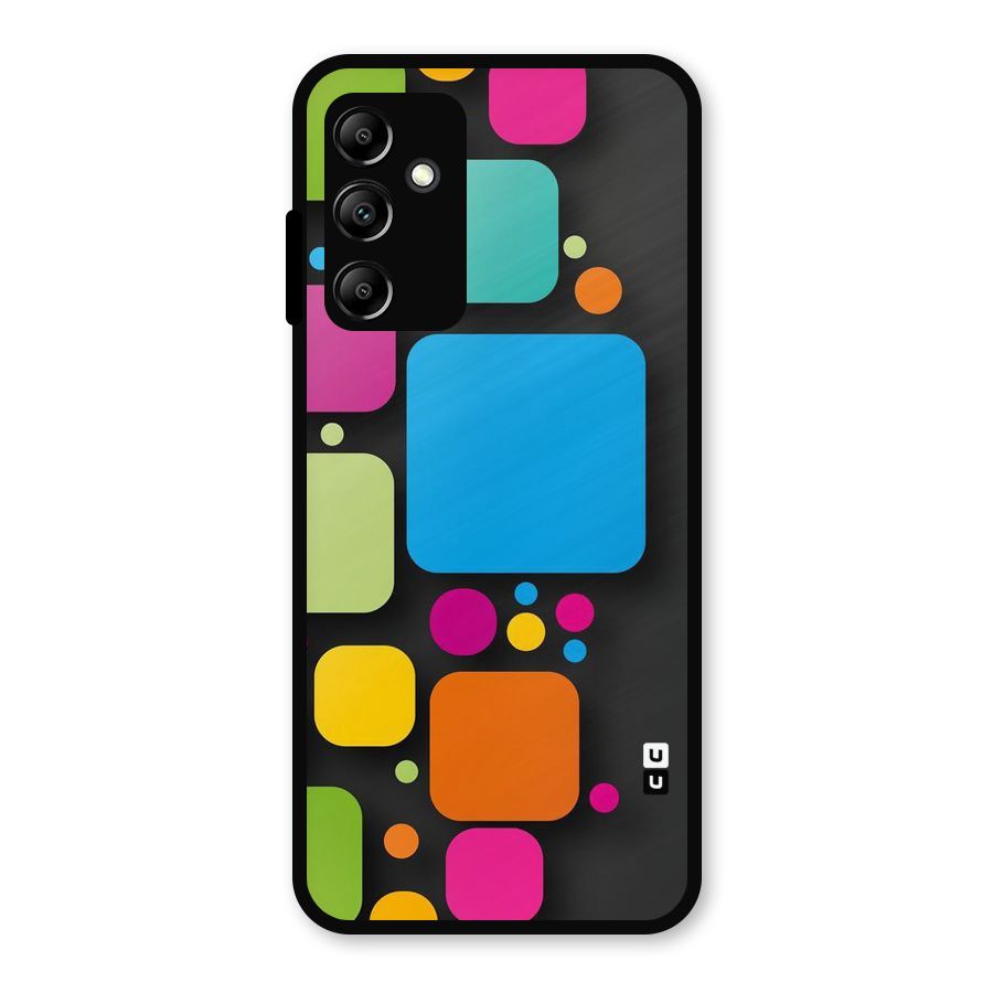 Color Boxes Abstract Metal Back Case for Galaxy A14 5G