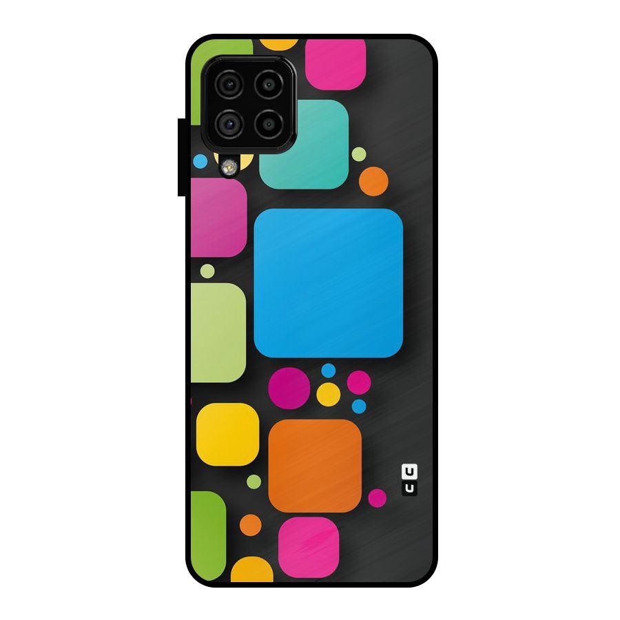 Color Boxes Abstract Metal Back Case for Galaxy A22 4G