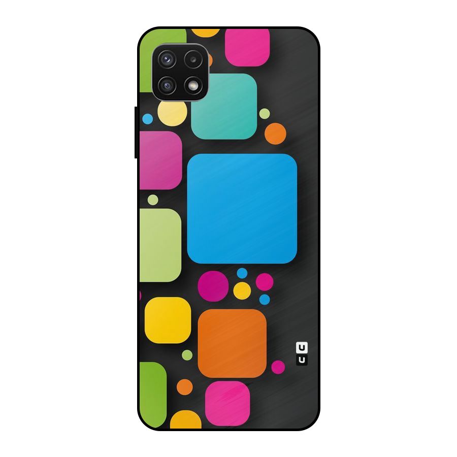 Color Boxes Abstract Metal Back Case for Galaxy A22 5G