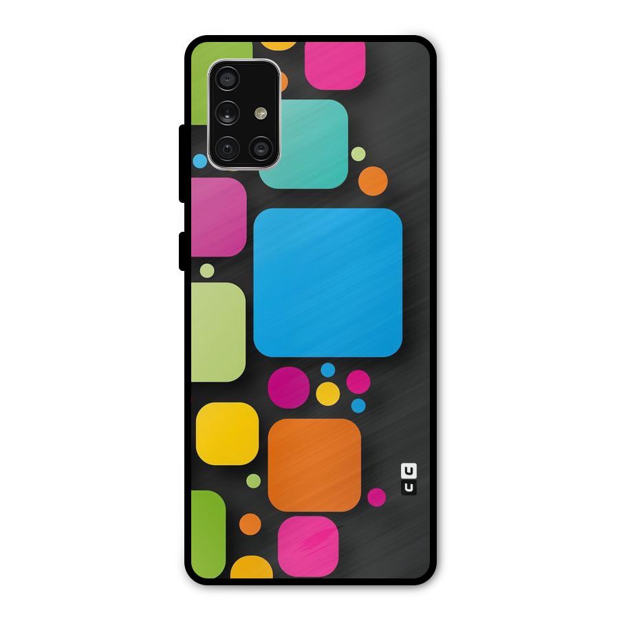 Color Boxes Abstract Metal Back Case for Galaxy A71