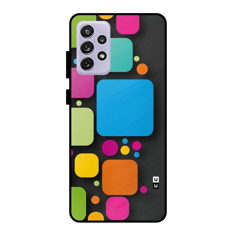 Color Boxes Abstract Metal Back Case for Galaxy A72
