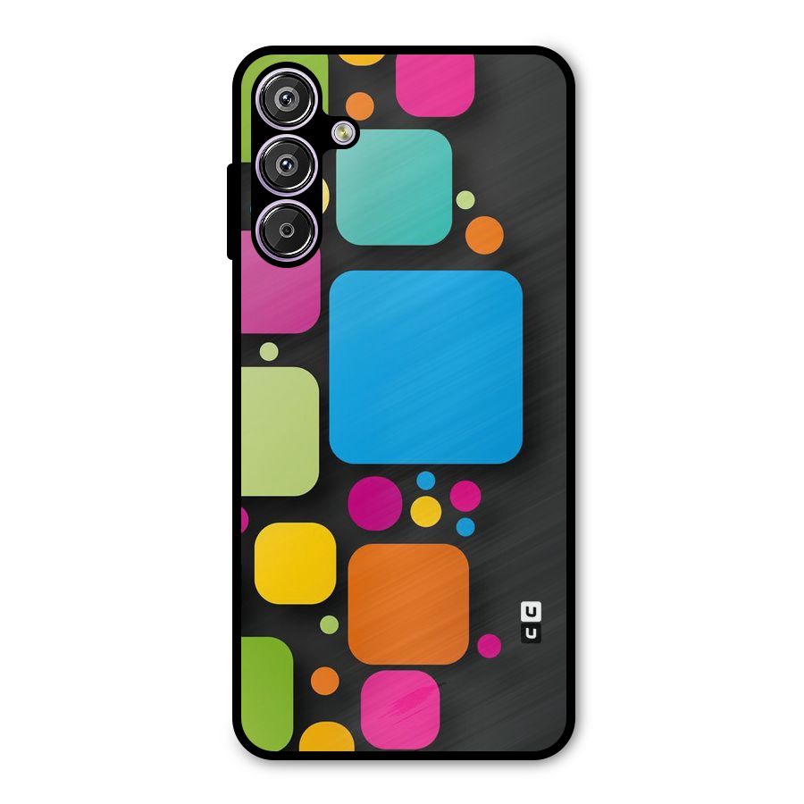 Color Boxes Abstract Metal Back Case for Galaxy F15
