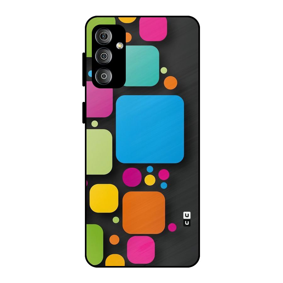 Color Boxes Abstract Metal Back Case for Galaxy F23
