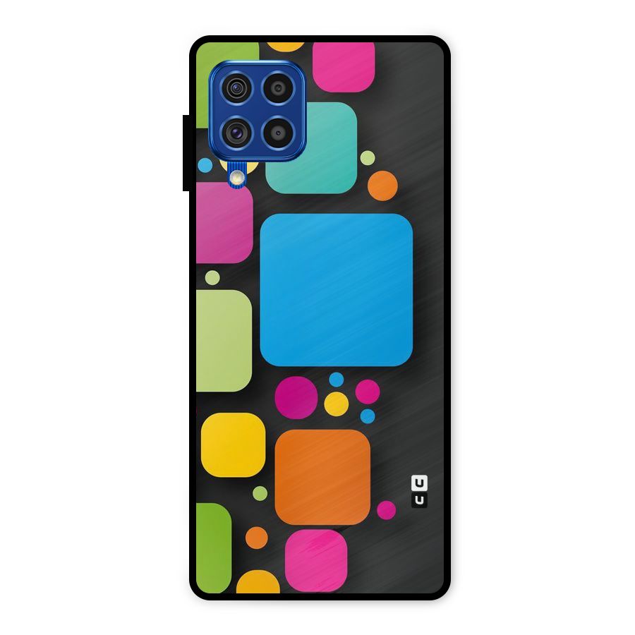 Color Boxes Abstract Metal Back Case for Galaxy F62