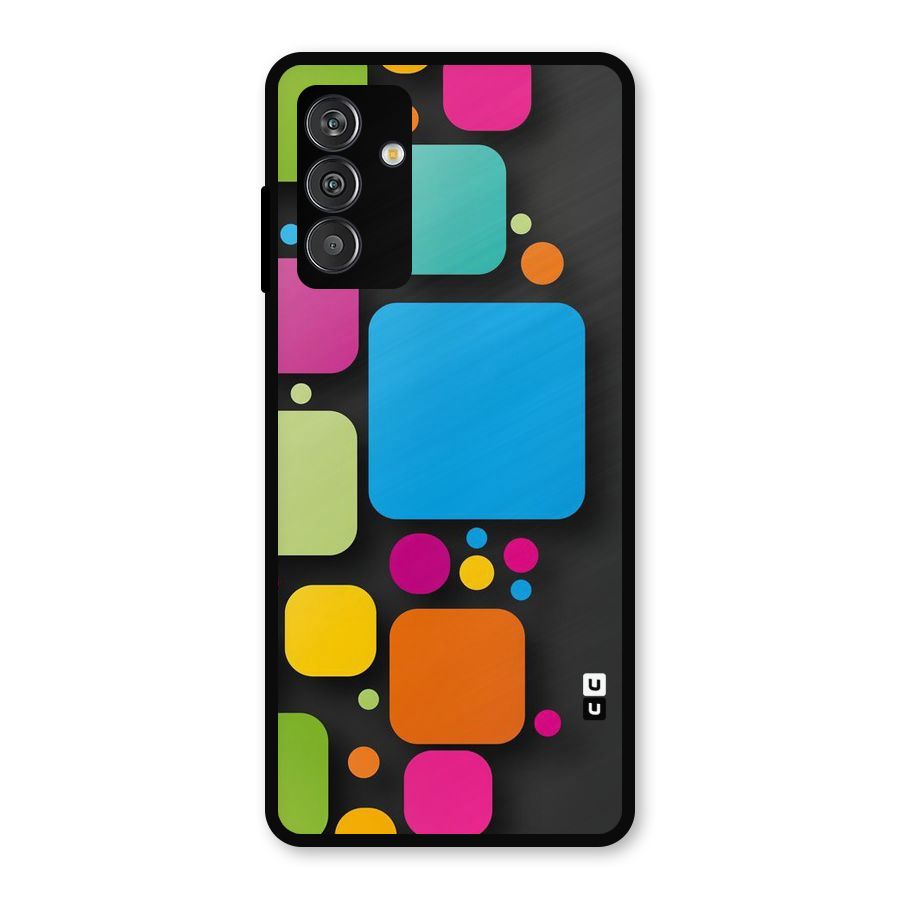 Color Boxes Abstract Metal Back Case for Galaxy M13