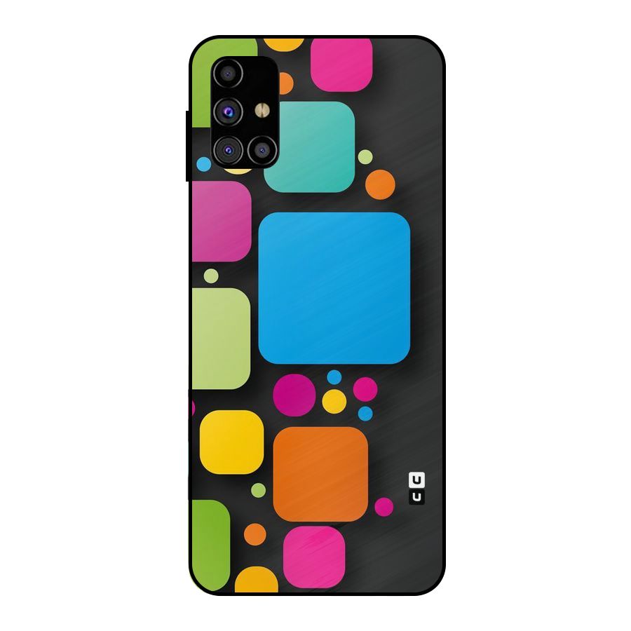 Color Boxes Abstract Metal Back Case for Galaxy M31s