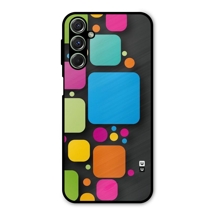 Color Boxes Abstract Metal Back Case for Galaxy M34