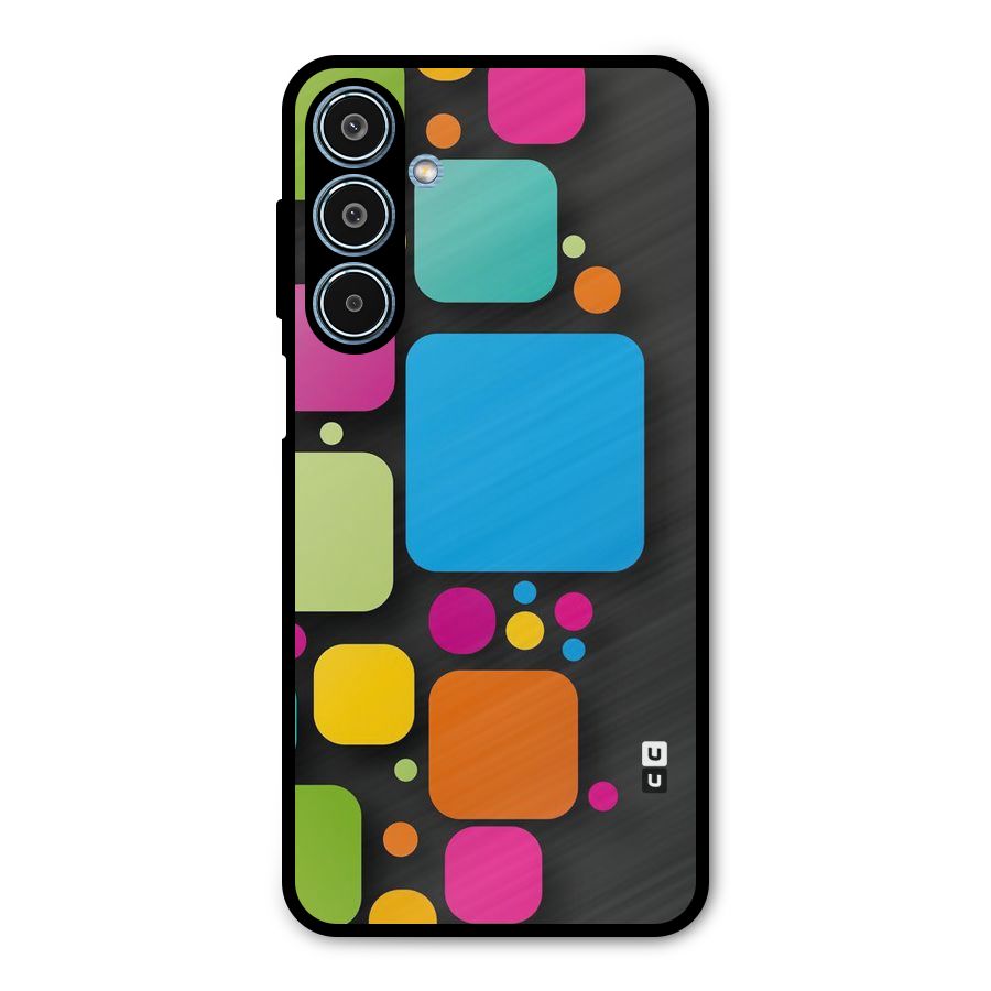 Color Boxes Abstract Metal Back Case for Galaxy M35