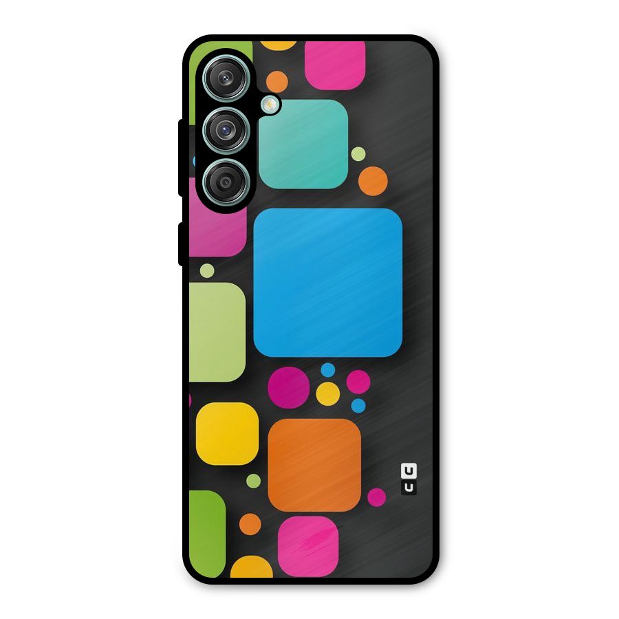Color Boxes Abstract Metal Back Case for Galaxy M55 5G