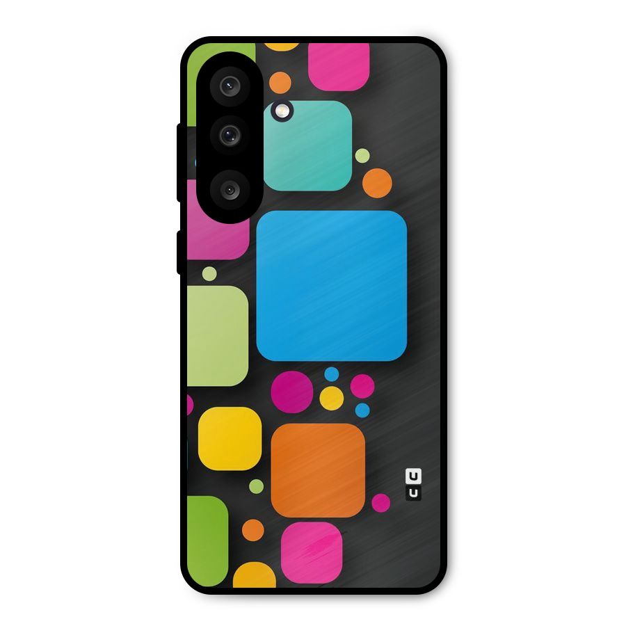 Color Boxes Abstract Metal Back Case for Galaxy M56