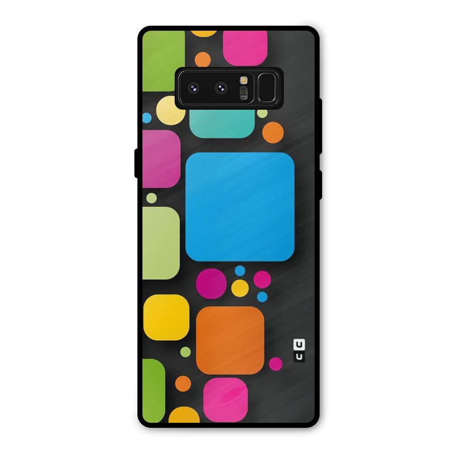 Color Boxes Abstract Metal Back Case for Galaxy Note 8
