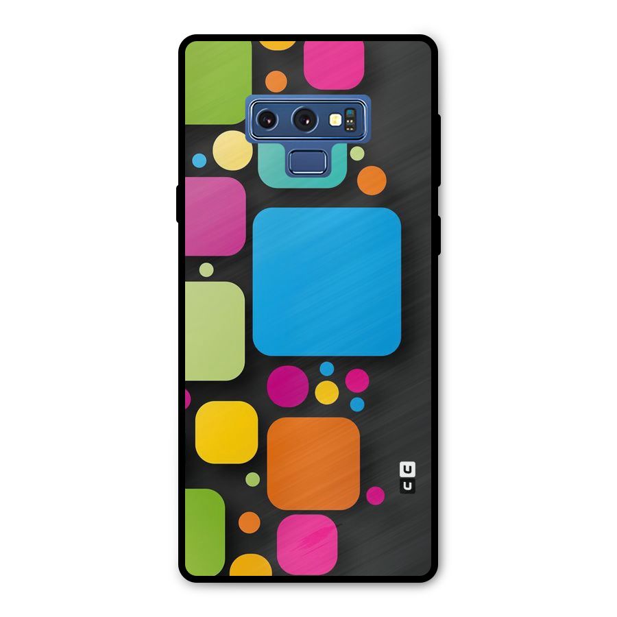 Color Boxes Abstract Metal Back Case for Galaxy Note 9