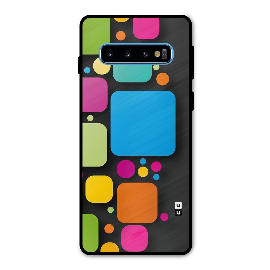Color Boxes Abstract Metal Back Case for Galaxy S10