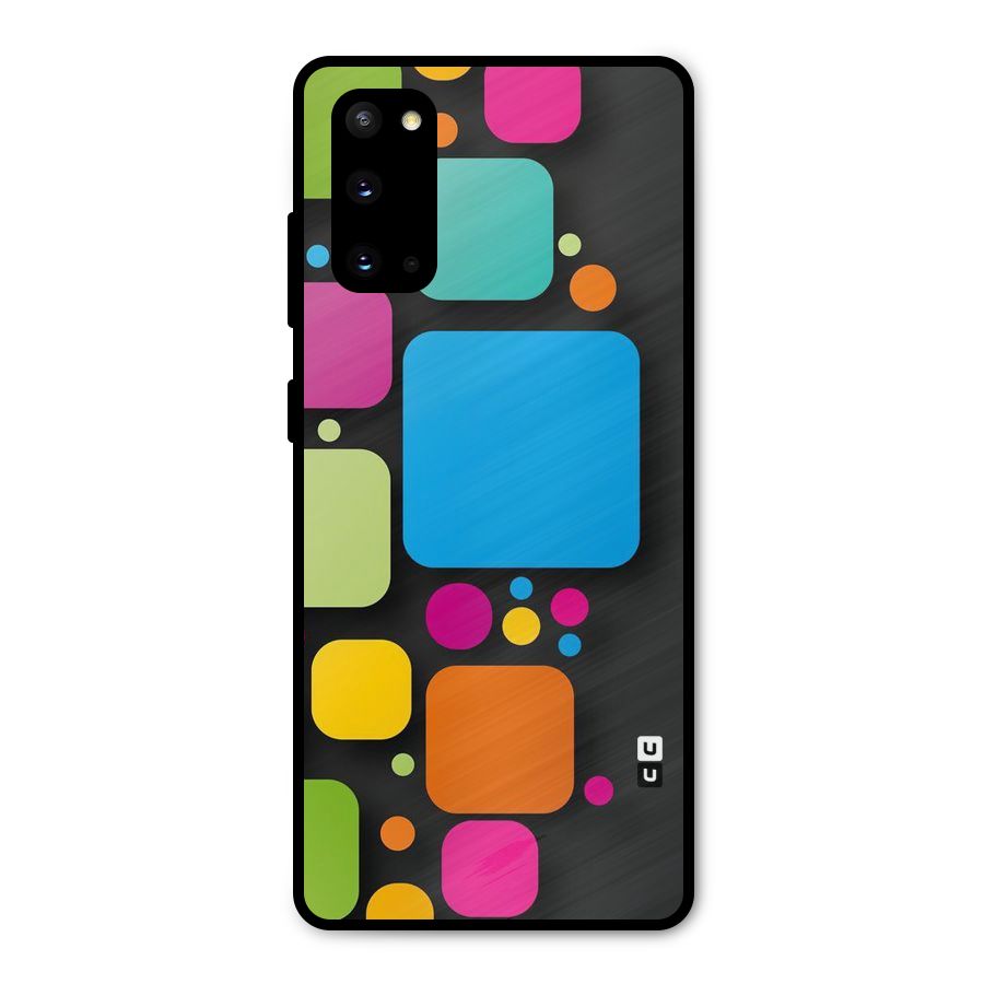 Color Boxes Abstract Metal Back Case for Galaxy S20