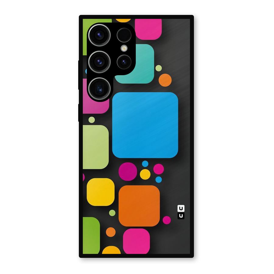 Color Boxes Abstract Metal Back Case for Galaxy S23 Ultra