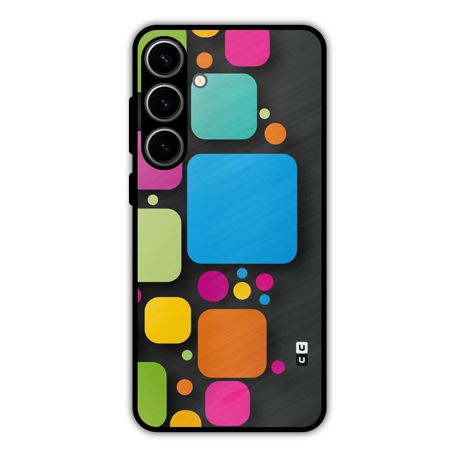 Color Boxes Abstract Metal Back Case for Galaxy S24 Plus