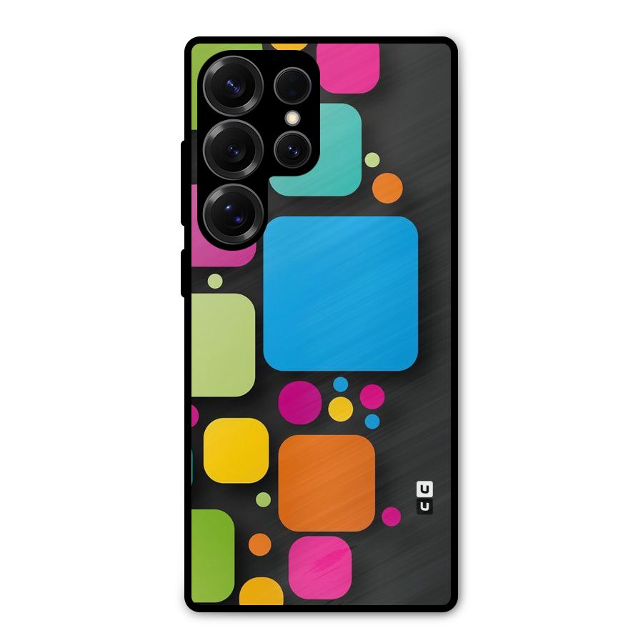 Color Boxes Abstract Metal Back Case for Galaxy S25 Ultra