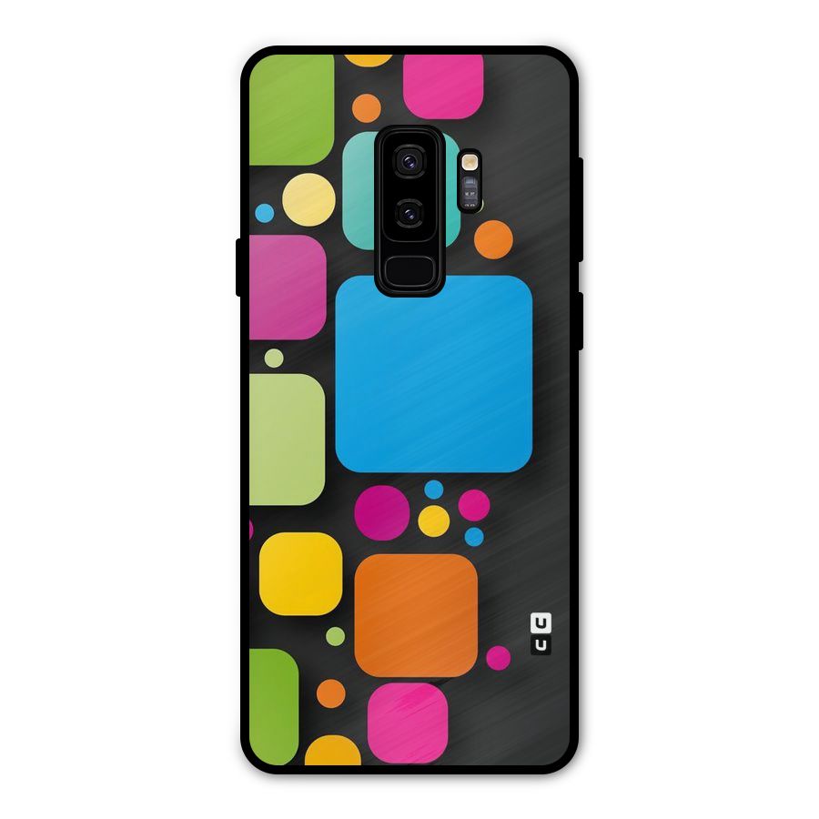 Color Boxes Abstract Metal Back Case for Galaxy S9 Plus