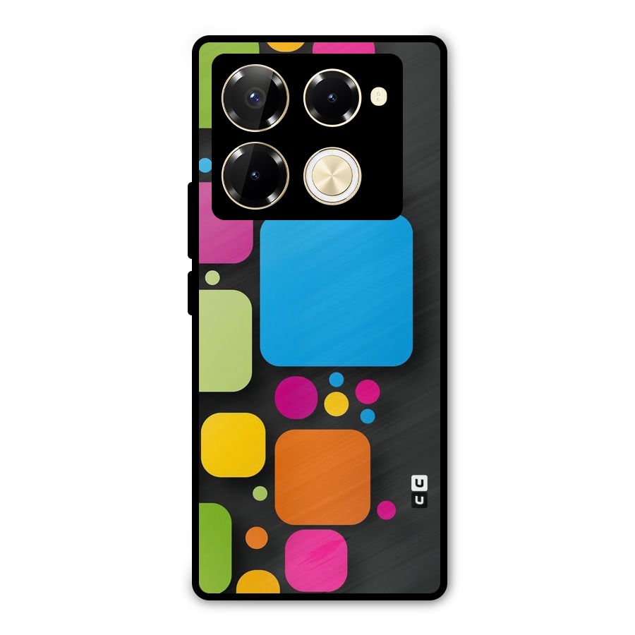 Color Boxes Abstract Metal Back Case for Infinix Note 40 Pro Plus