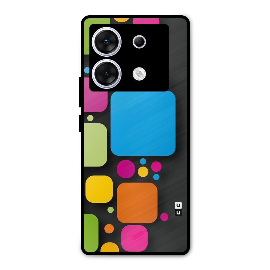 Color Boxes Abstract Metal Back Case for Infinix Zero 30 5G