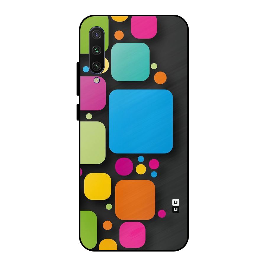 Color Boxes Abstract Metal Back Case for Mi A3