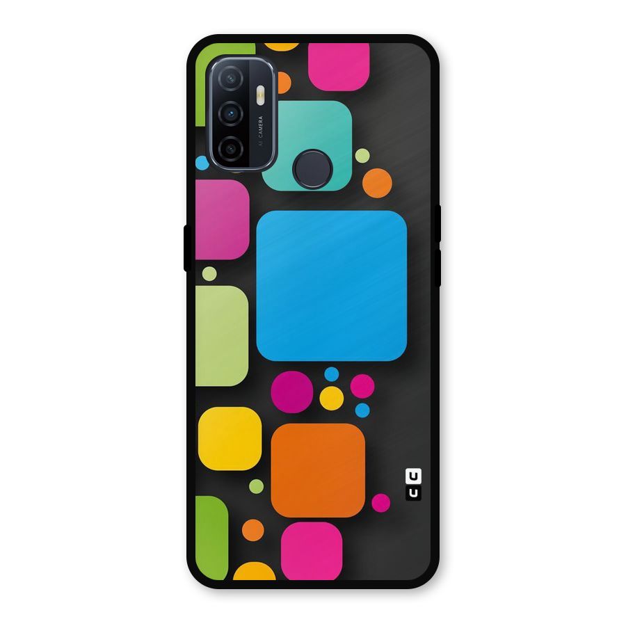 Color Boxes Abstract Metal Back Case for Oppo A53
