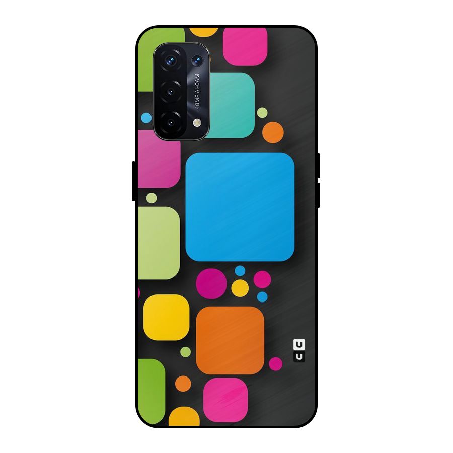Color Boxes Abstract Metal Back Case for Oppo A74 5G