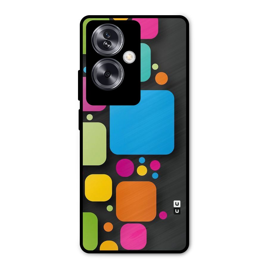 Color Boxes Abstract Metal Back Case for Oppo A79 5G