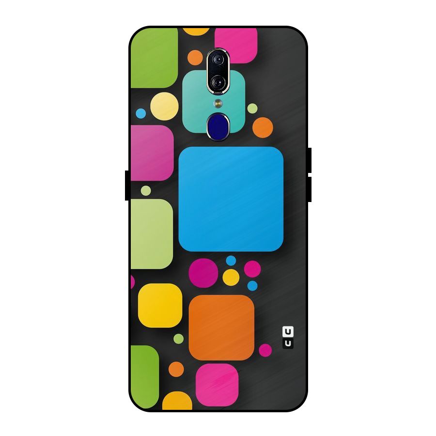 Color Boxes Abstract Metal Back Case for Oppo F11