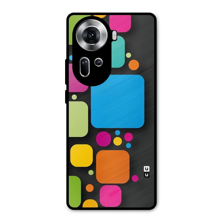 Color Boxes Abstract Metal Back Case for Oppo Reno11 5G
