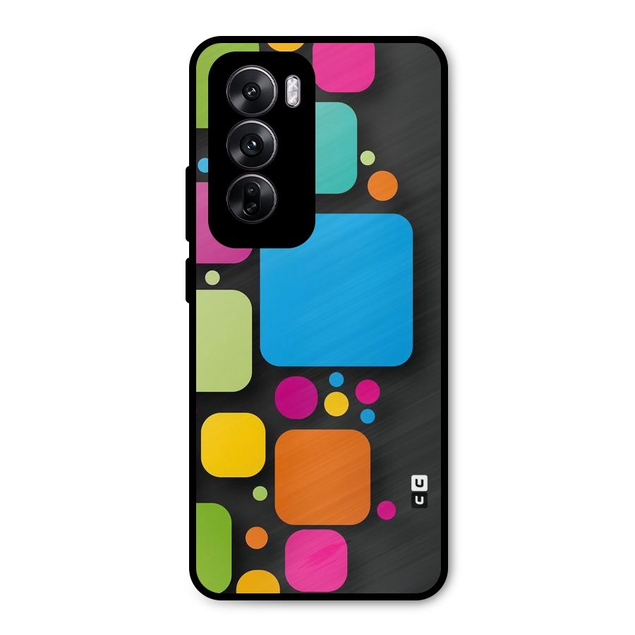 Color Boxes Abstract Metal Back Case for Oppo Reno12