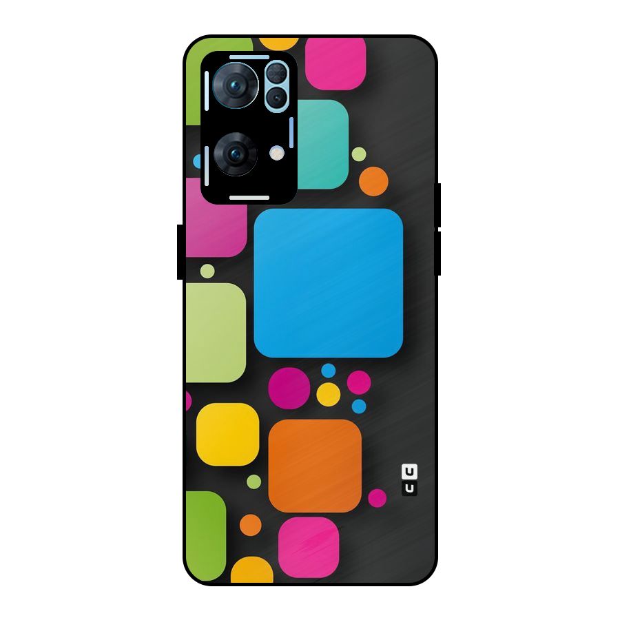 Color Boxes Abstract Metal Back Case for Oppo Reno7 Pro 5G