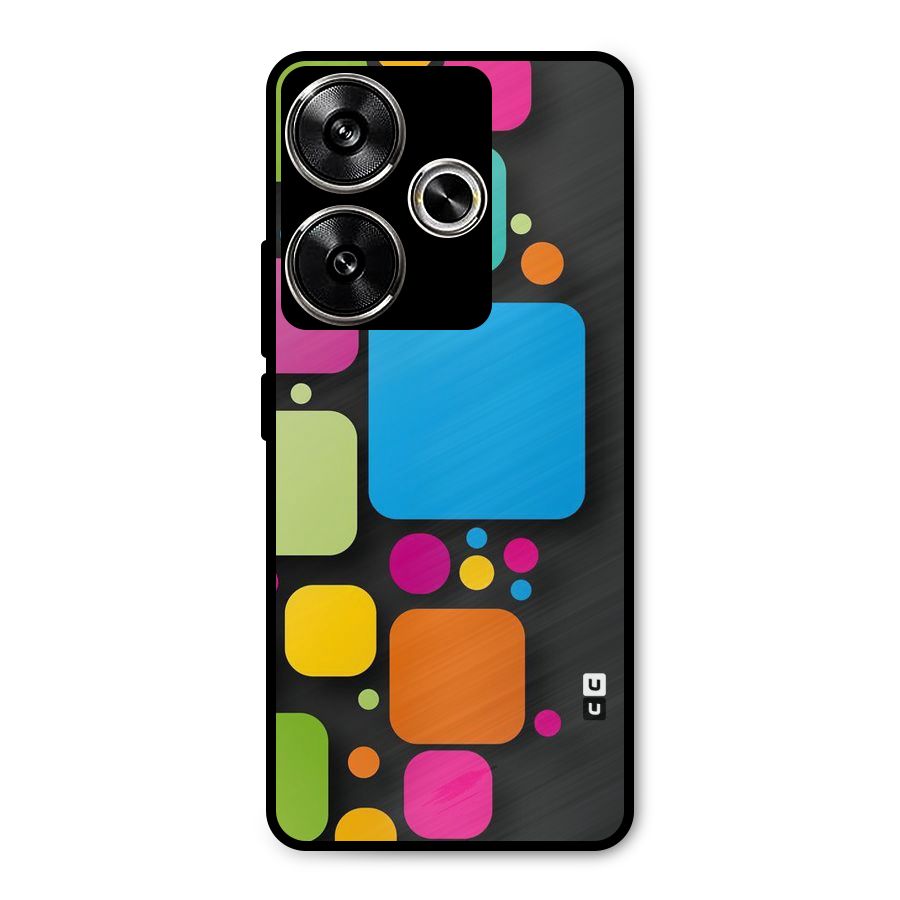 Color Boxes Abstract Metal Back Case for Poco F6