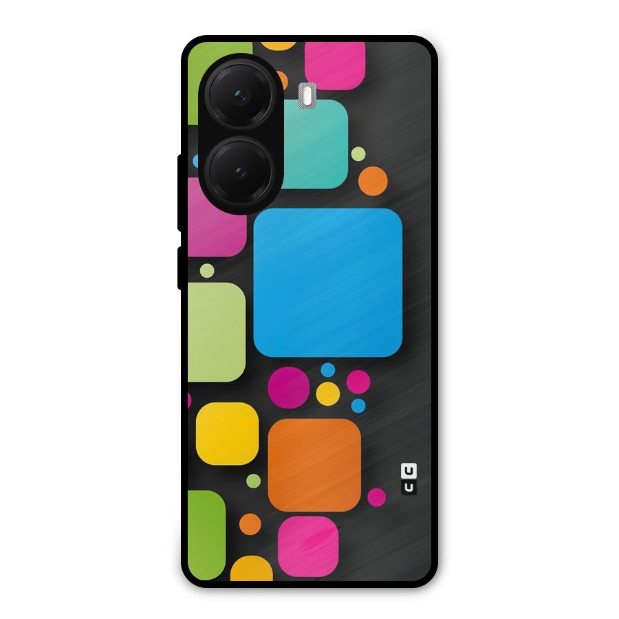 Color Boxes Abstract Metal Back Case for Poco X7 Pro