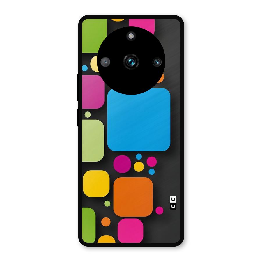 Color Boxes Abstract Metal Back Case for Realme 11 Pro