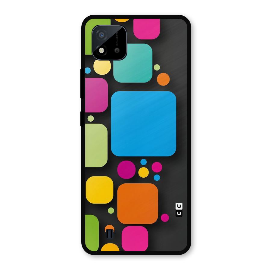 Color Boxes Abstract Metal Back Case for Realme C11 2021
